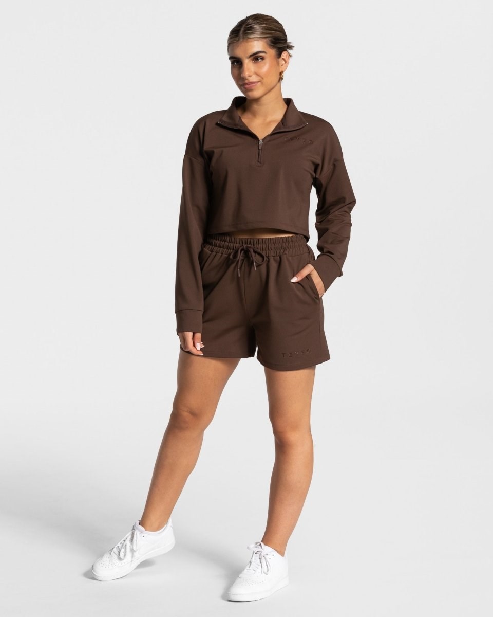 TEVEO Charming Oversized Shorts Braun | 87264RGFP