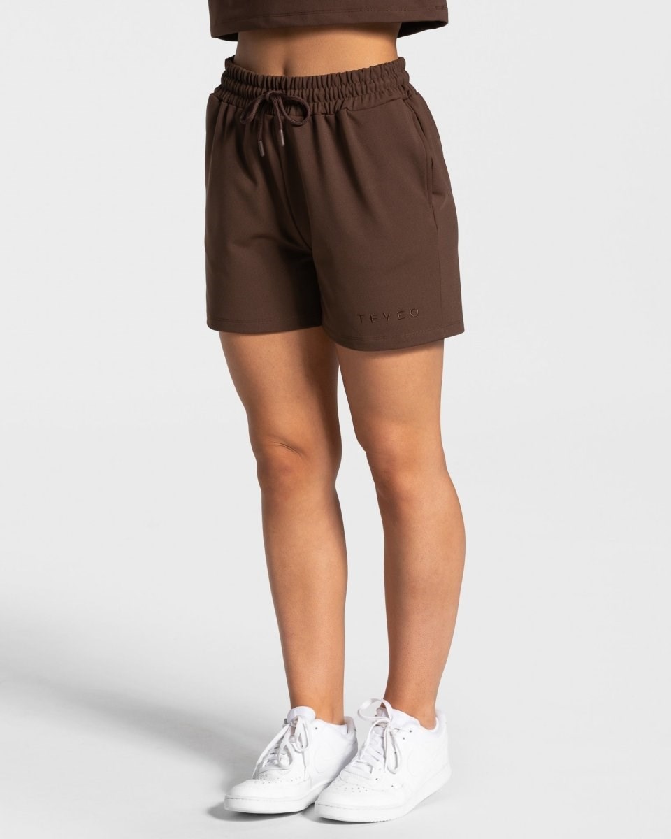 TEVEO Charming Oversized Shorts Braun | 87264RGFP