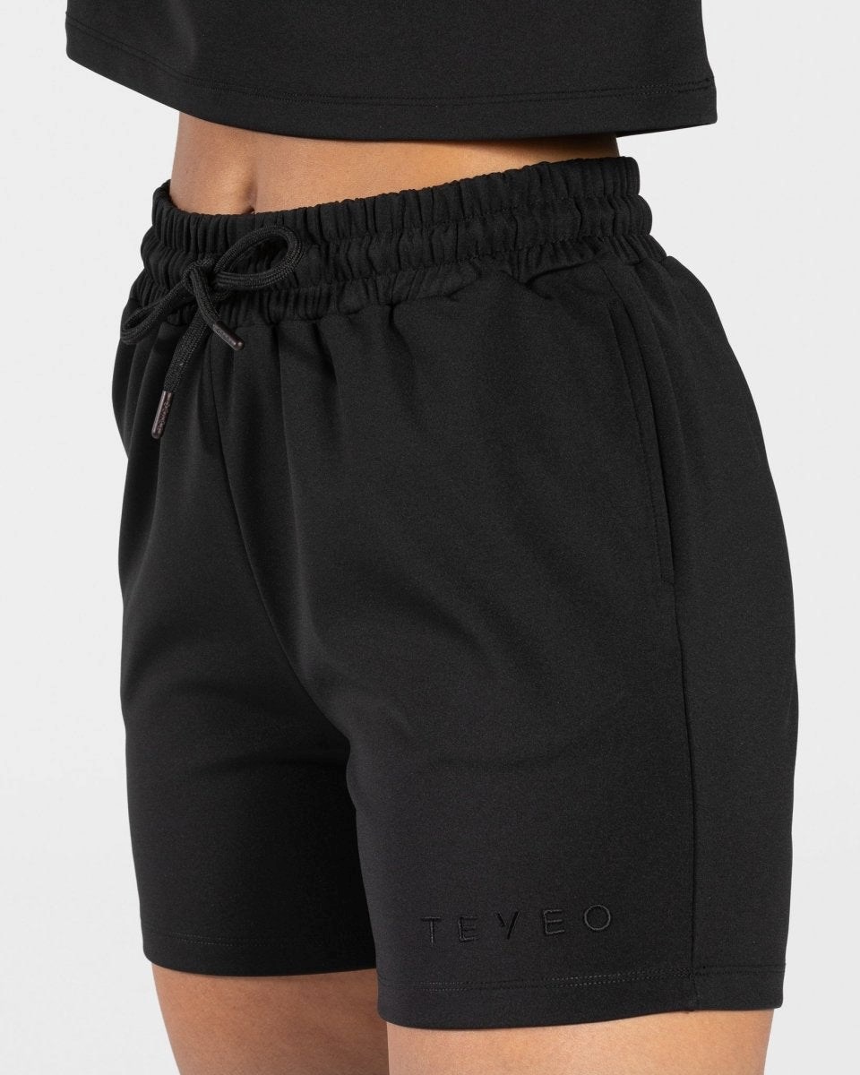 TEVEO Charming Oversized Shorts Noir | 52901NZDP