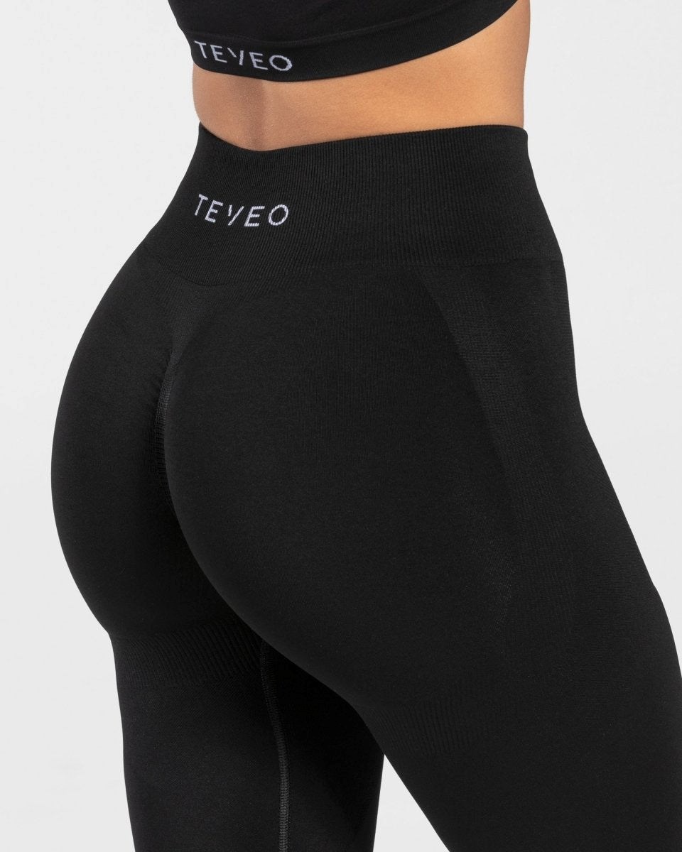 TEVEO Charming Scrunch Leggings Noir | 85146WZNR