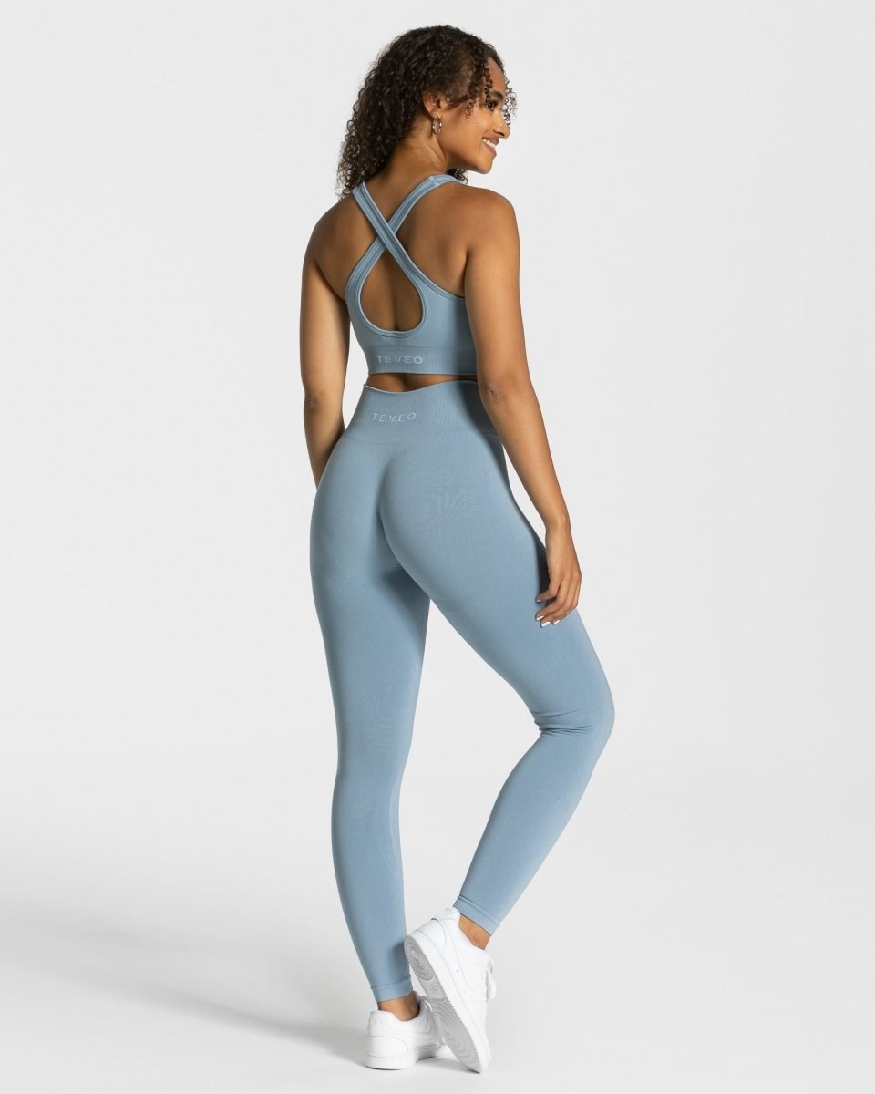 TEVEO Classy Leggings Bleu | 17965UGQM