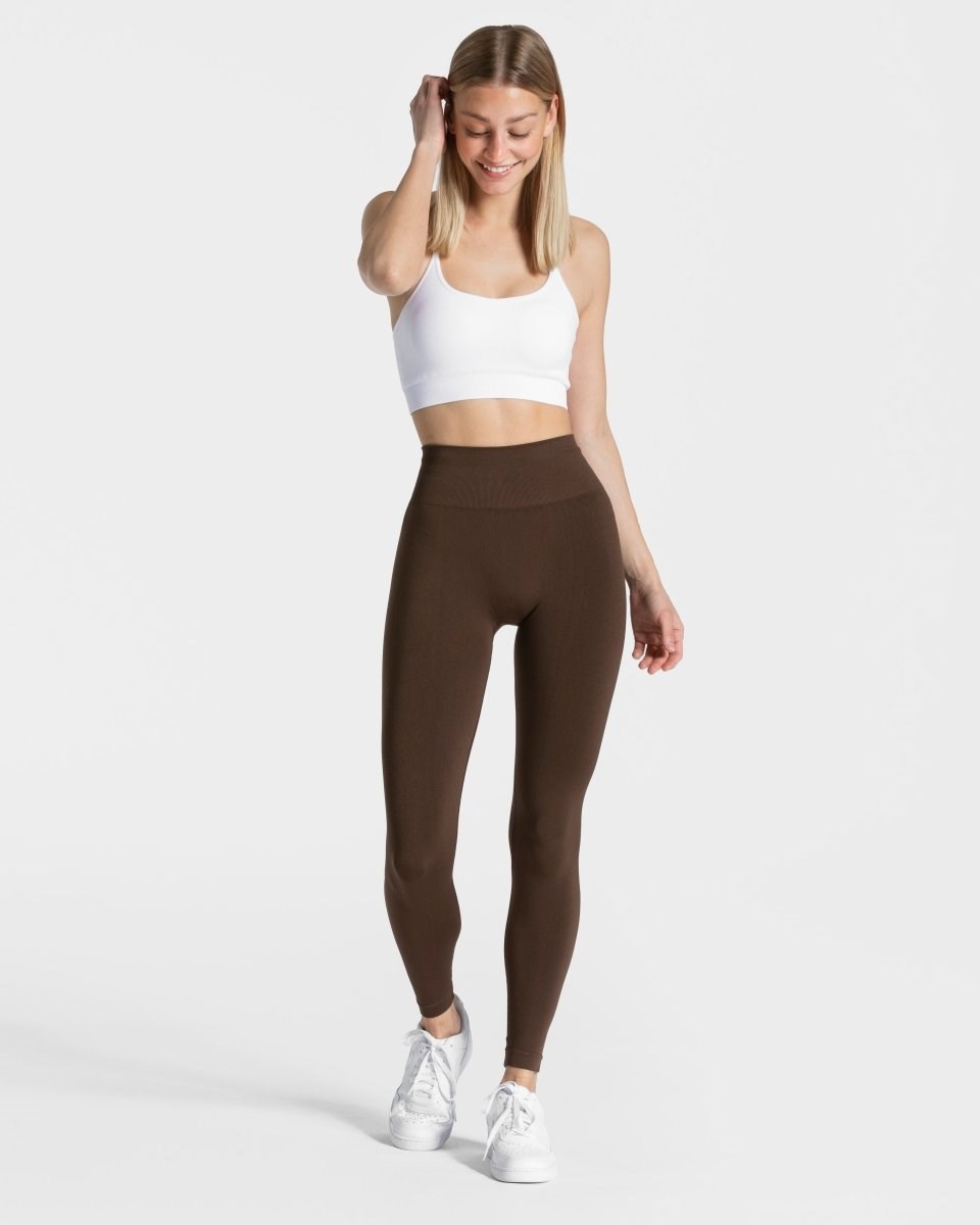 TEVEO Classy Leggings Marron Foncé | 30975PWYC