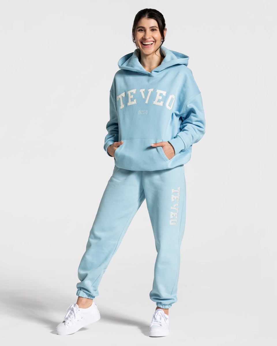 TEVEO College Oversized Hoodie Bleu | 29458XTEG