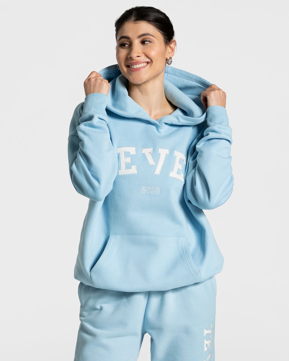 TEVEO College Oversized Hoodie Bleu | 29458XTEG