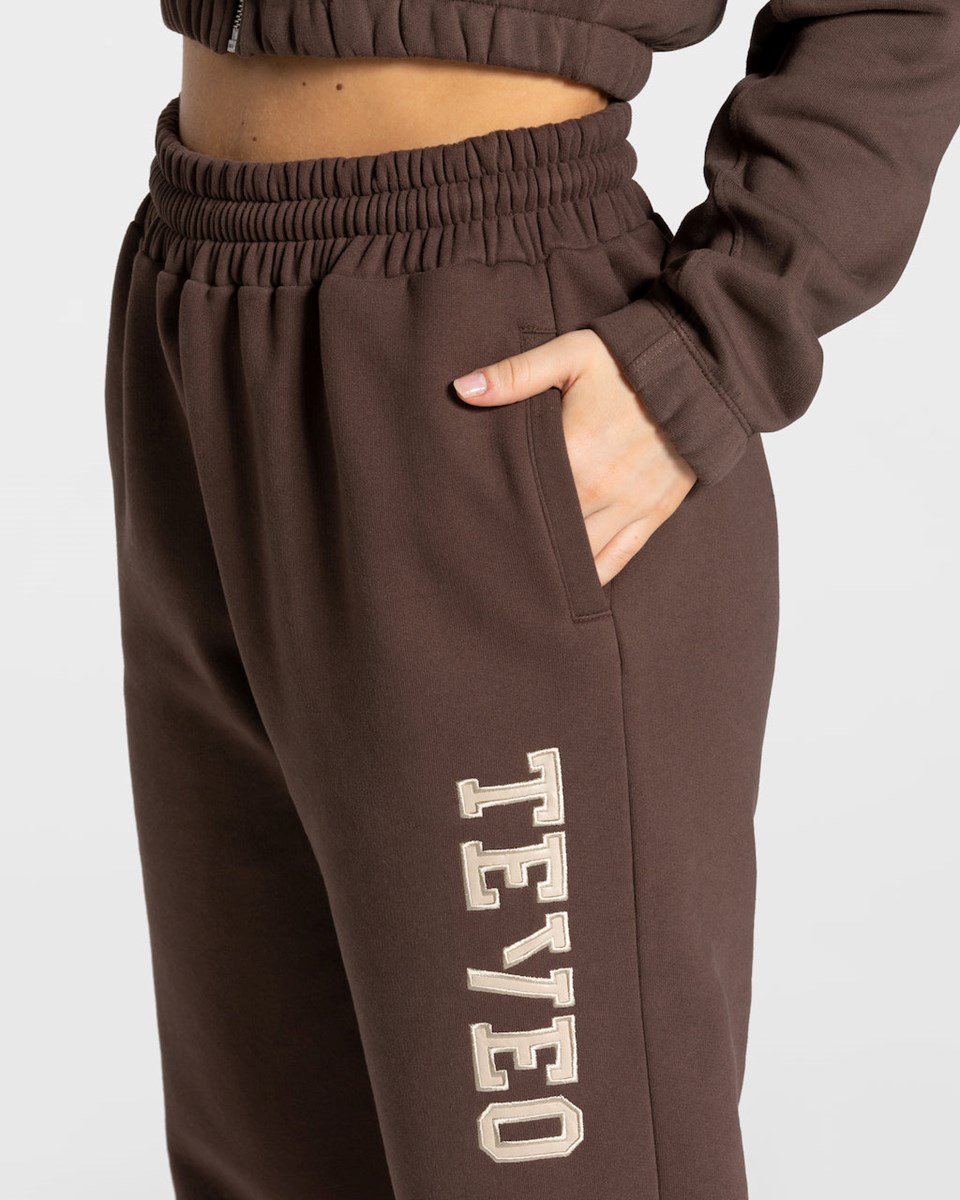 TEVEO College Oversized Jogger Marron Foncé | 63517IBUZ