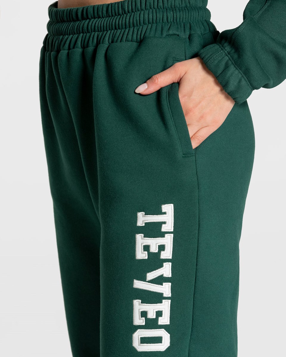 TEVEO College Oversized Jogger Vert Foncé | 49265FCXZ