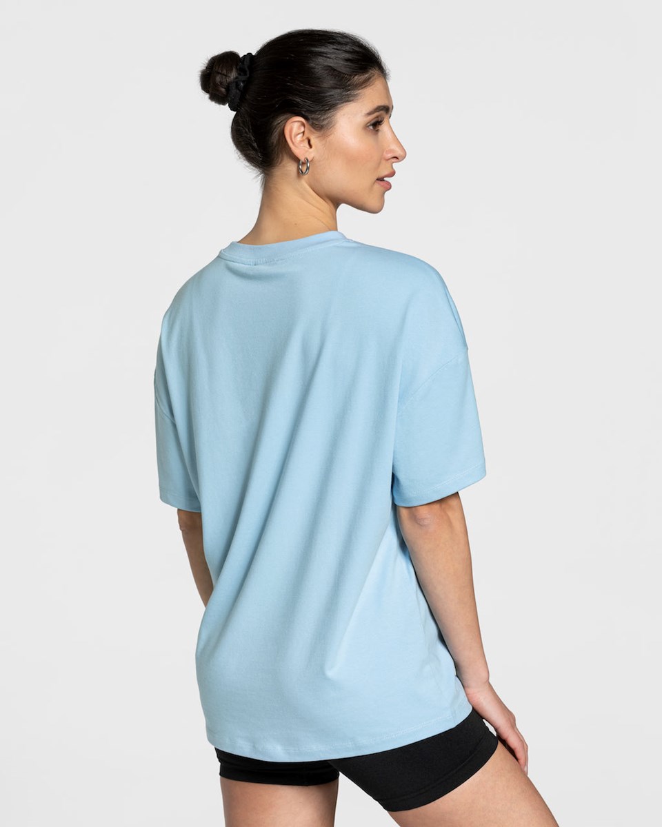 TEVEO College Oversized T-Shirt Bleu | 07631QDBI