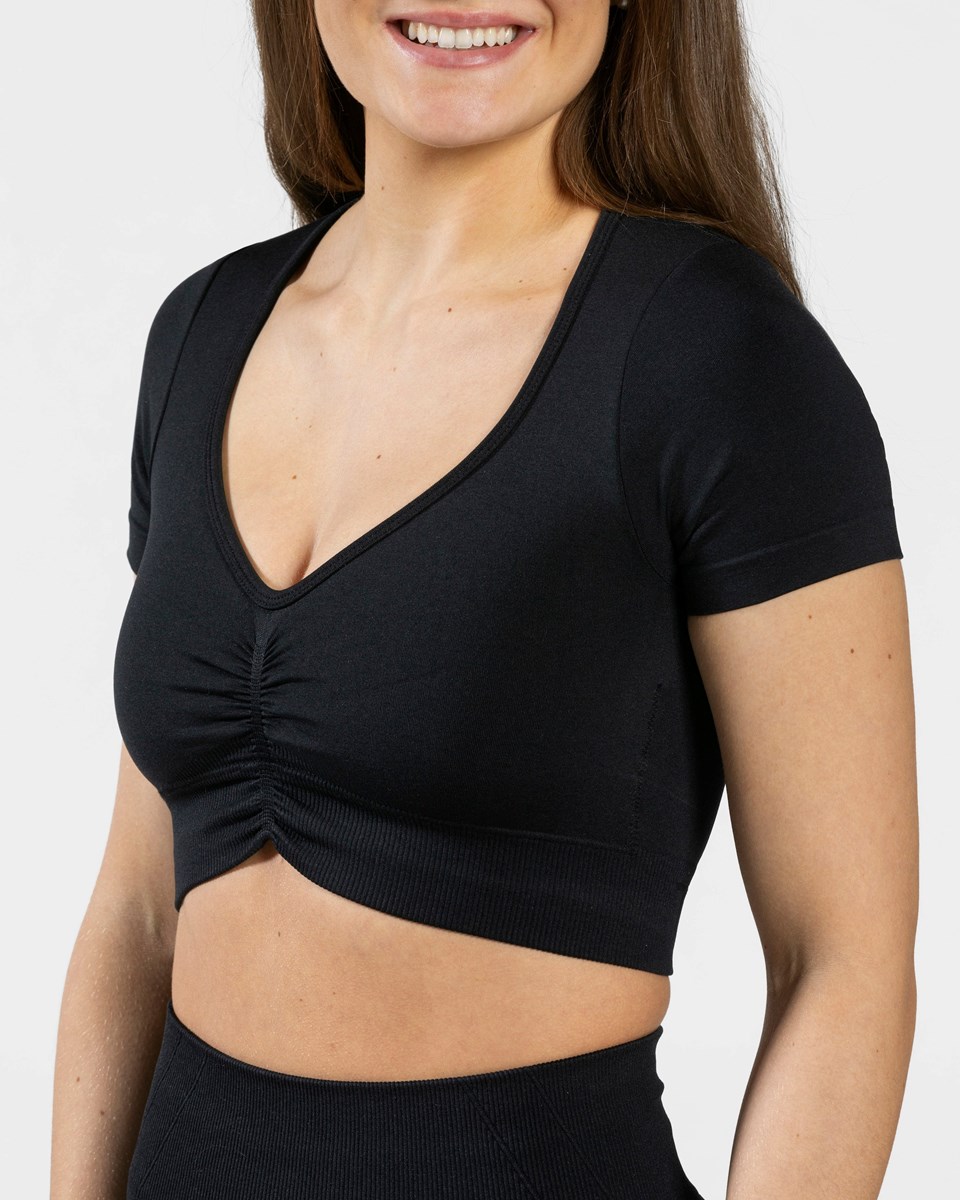 TEVEO Focus Crop Top Noir | 81376AYBQ