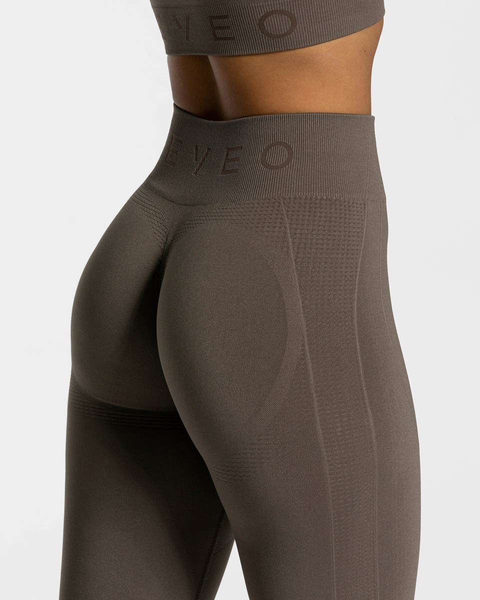 TEVEO Focus Scrunch Leggings Taupe | 51046NSAZ