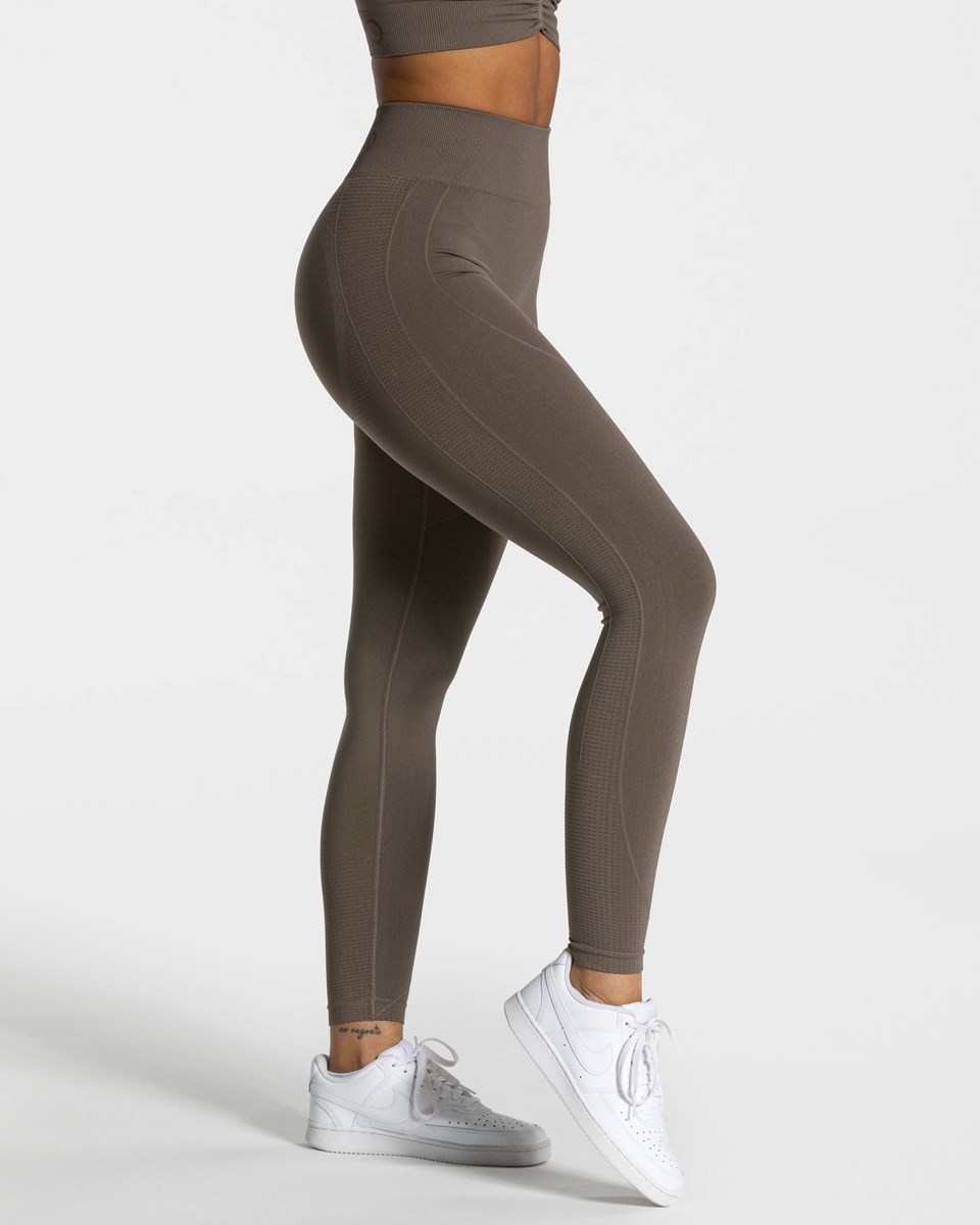 TEVEO Focus Scrunch Leggings Taupe | 51046NSAZ