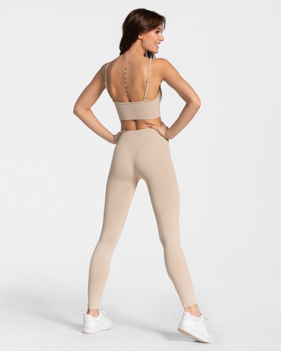 TEVEO Golden Leggings Beige | 42051FAOP