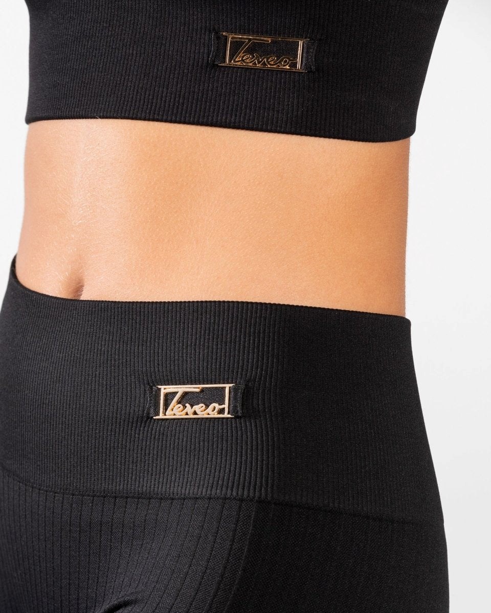 TEVEO Golden Leggings Noir | 49273VJRD