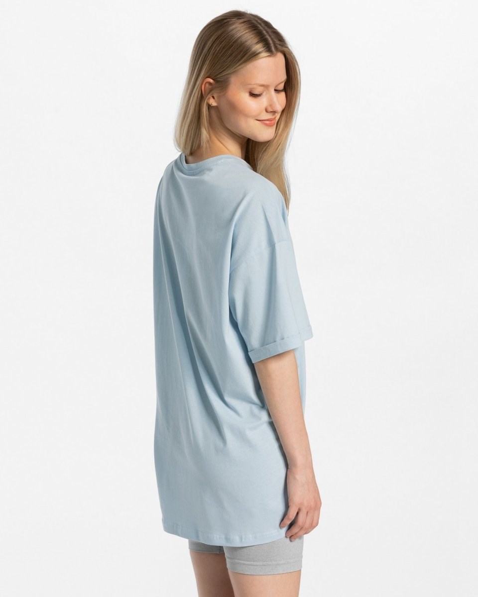 TEVEO Iconic Oversized T-Shirt Bleu | 26501UPRD