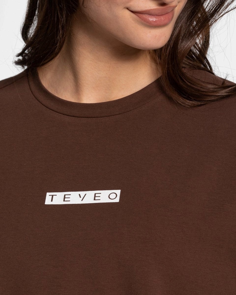 TEVEO Iconic Oversized T-Shirt Braun | 23051OVRU