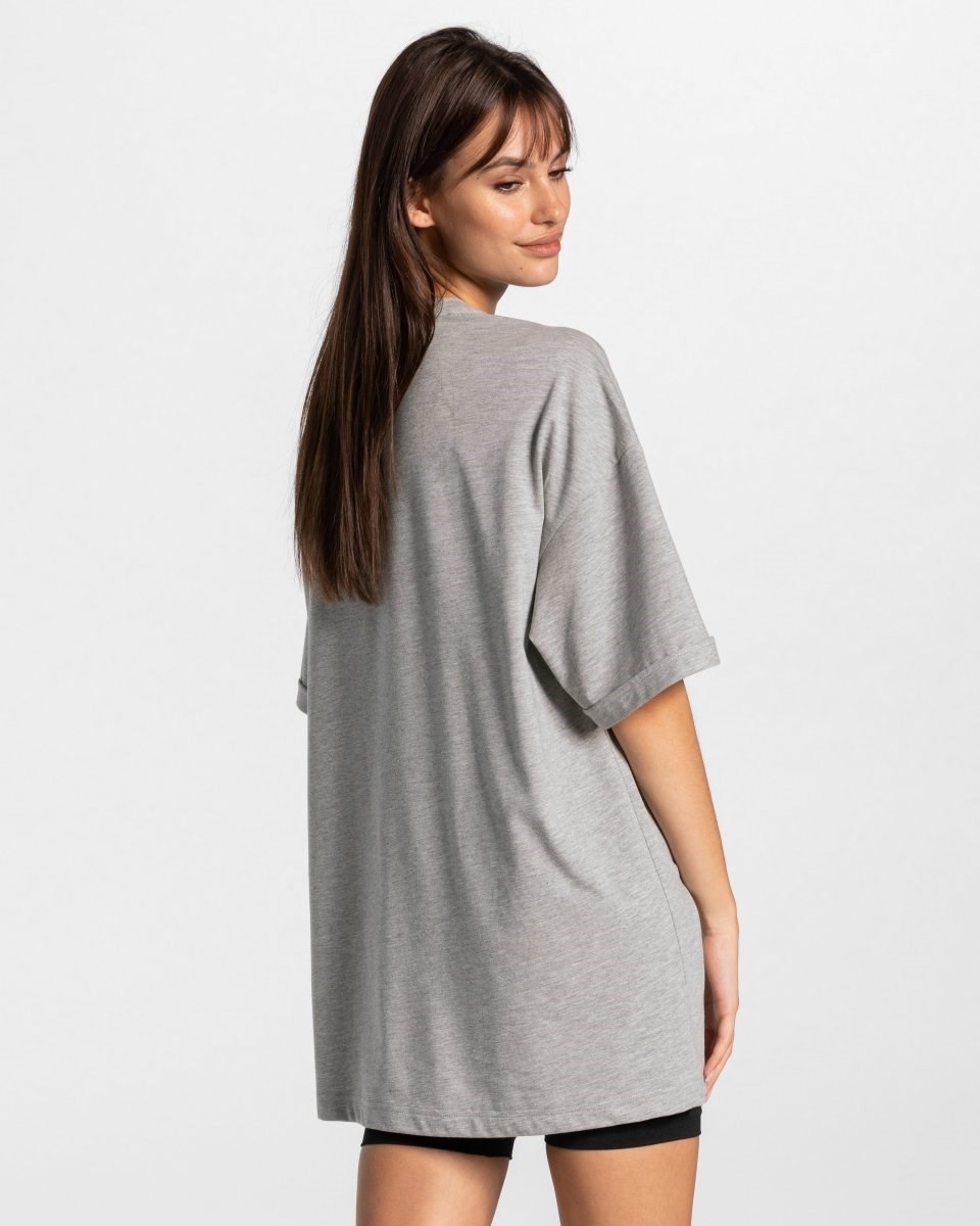 TEVEO Iconic Oversized T-Shirt Gray | 90573OEIJ