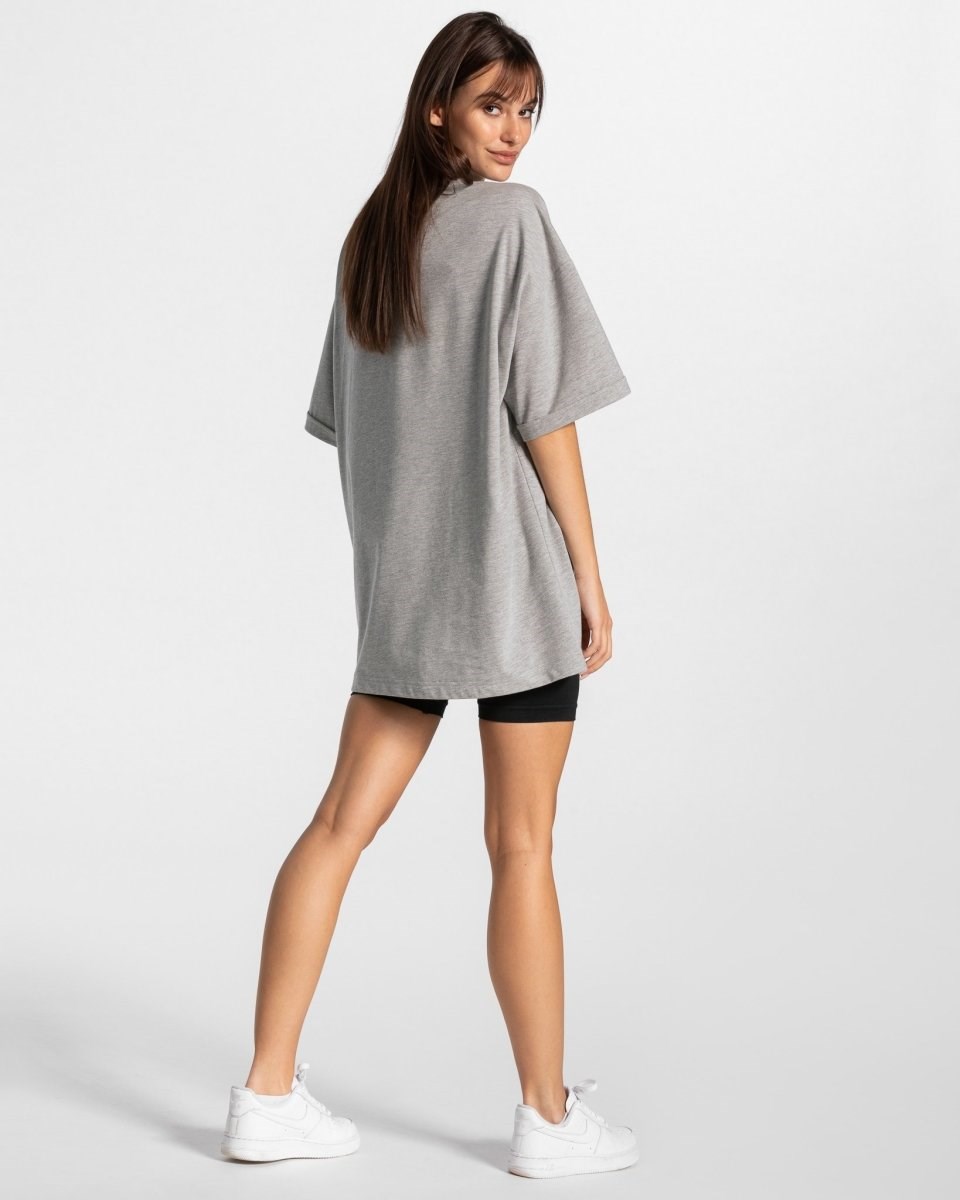 TEVEO Iconic Oversized T-Shirt Gray | 90573OEIJ