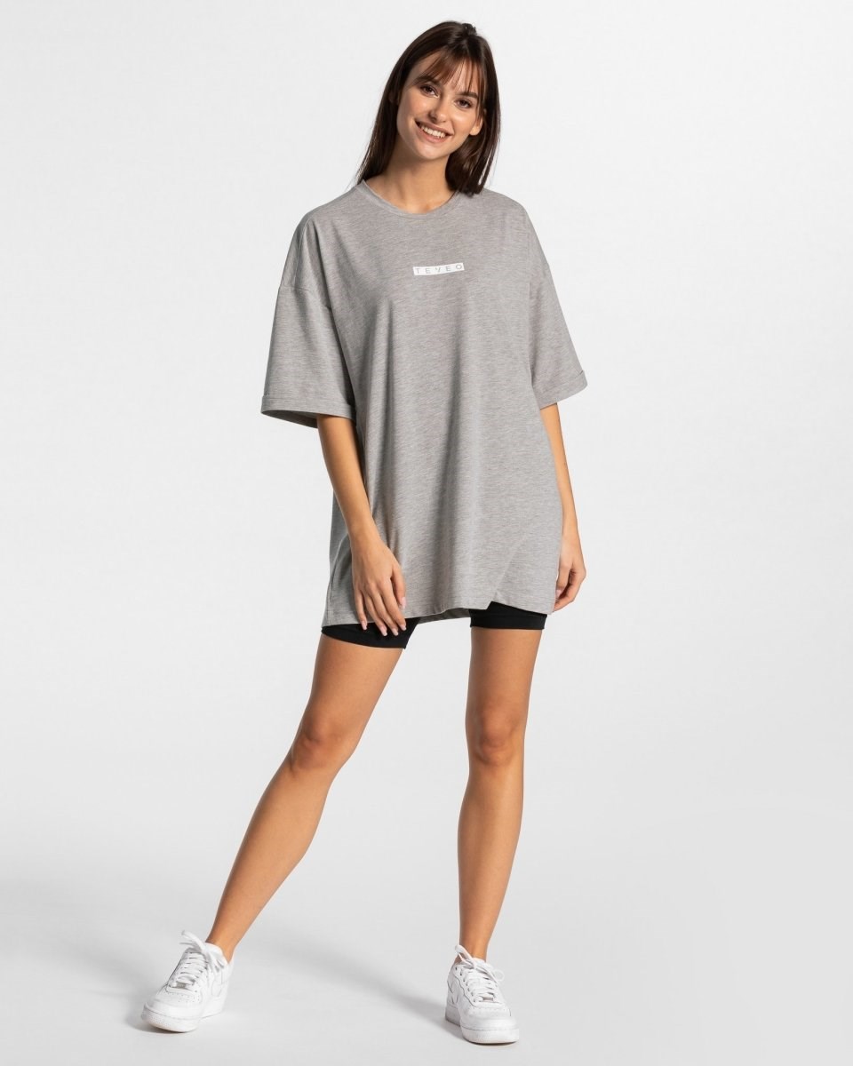 TEVEO Iconic Oversized T-Shirt Gray | 90573OEIJ