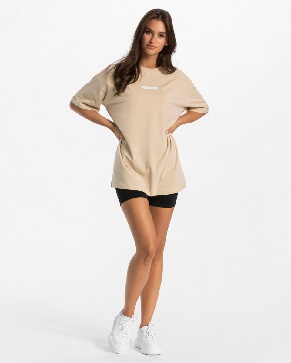 TEVEO Iconic Oversized T-Shirt Nude | 97412GIHE