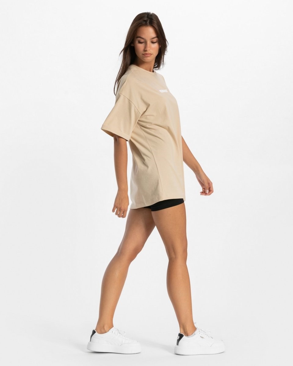 TEVEO Iconic Oversized T-Shirt Nude | 97412GIHE