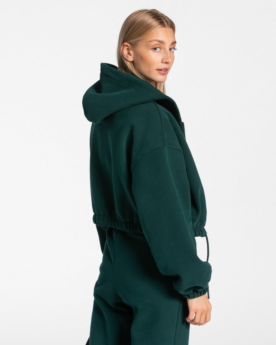 TEVEO Iconic Oversized Zip Hoodie Vert Foncé | 02638DEIQ