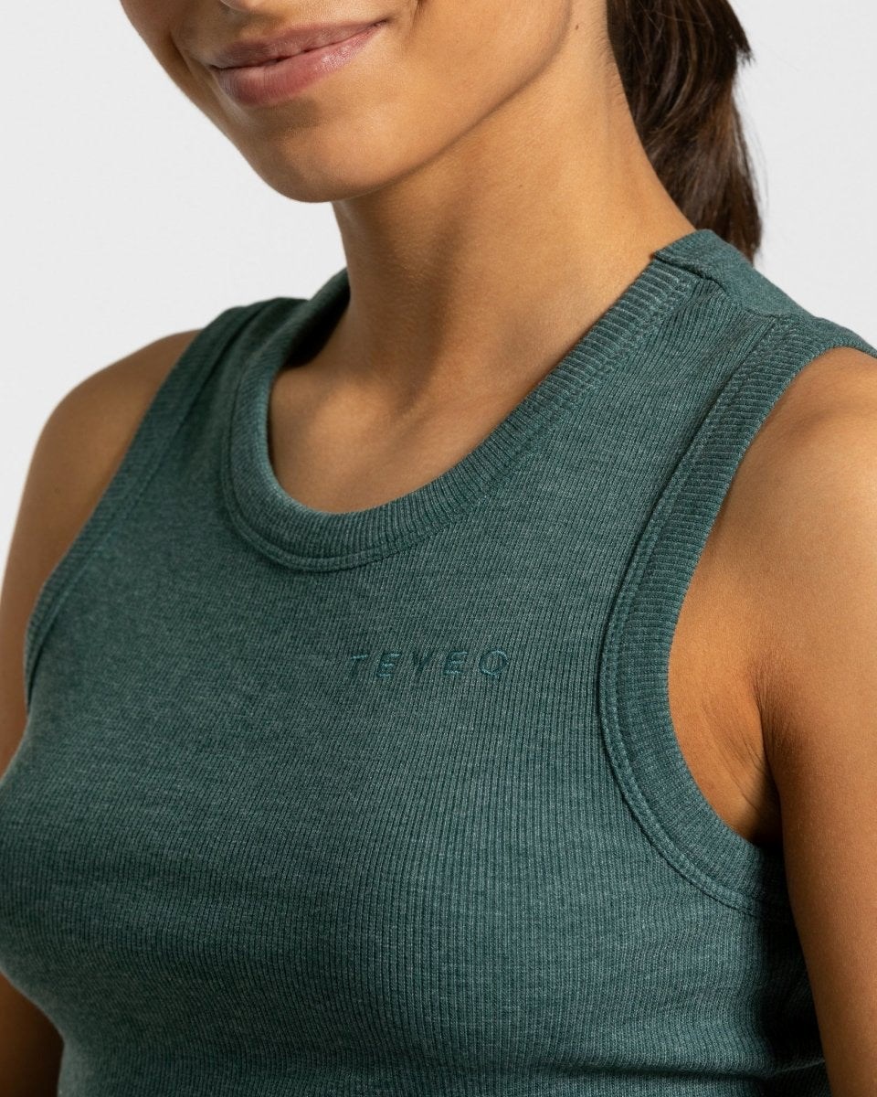 TEVEO Lounge Crop Top Vert Foncé | 18469BGLT