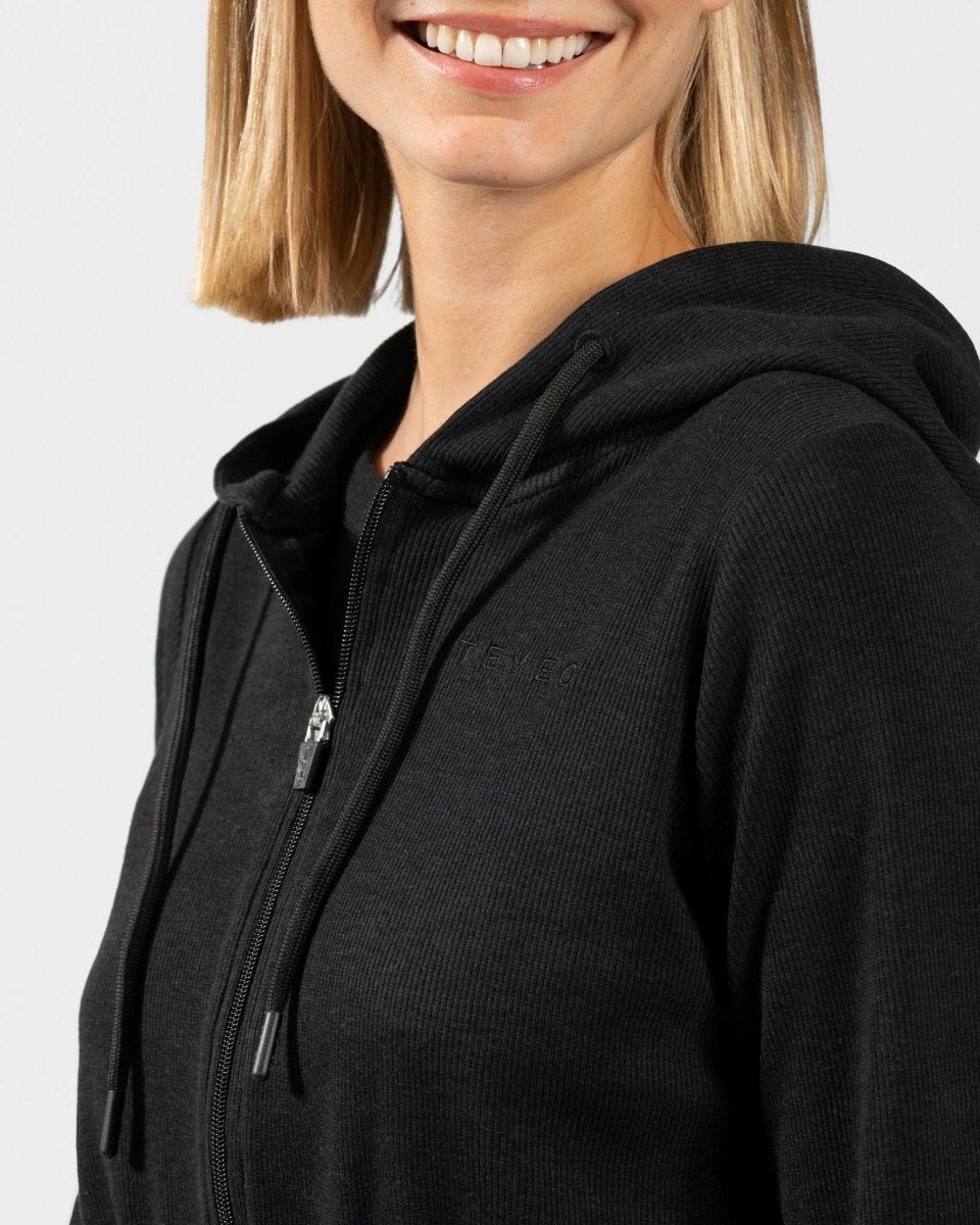 TEVEO Lounge Zip Hoodie Noir | 36207BZUE