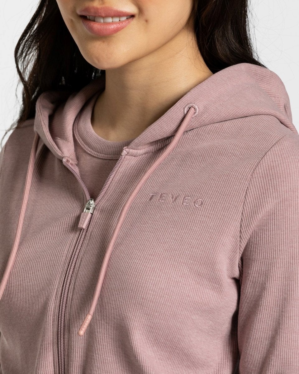 TEVEO Lounge Zip Hoodie Rose | 58431PYXR