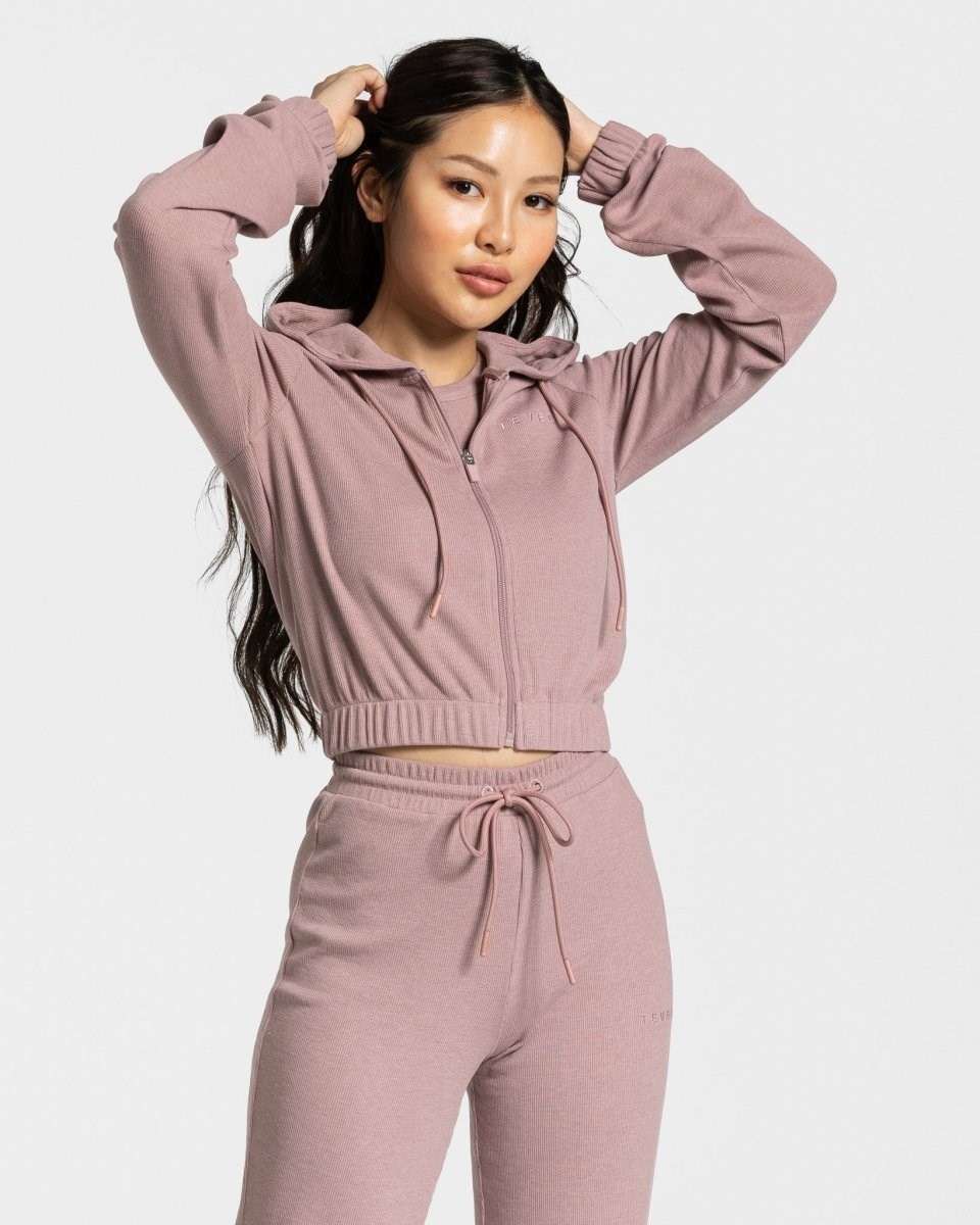 TEVEO Lounge Zip Hoodie Rose | 58431PYXR