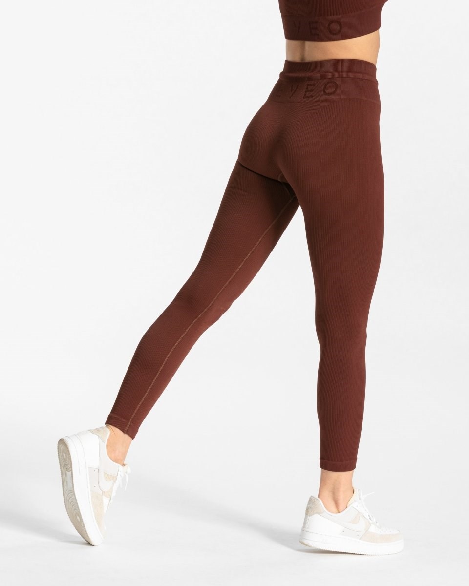 TEVEO Nervuré Leggings Mahagoni | 64857WYCU