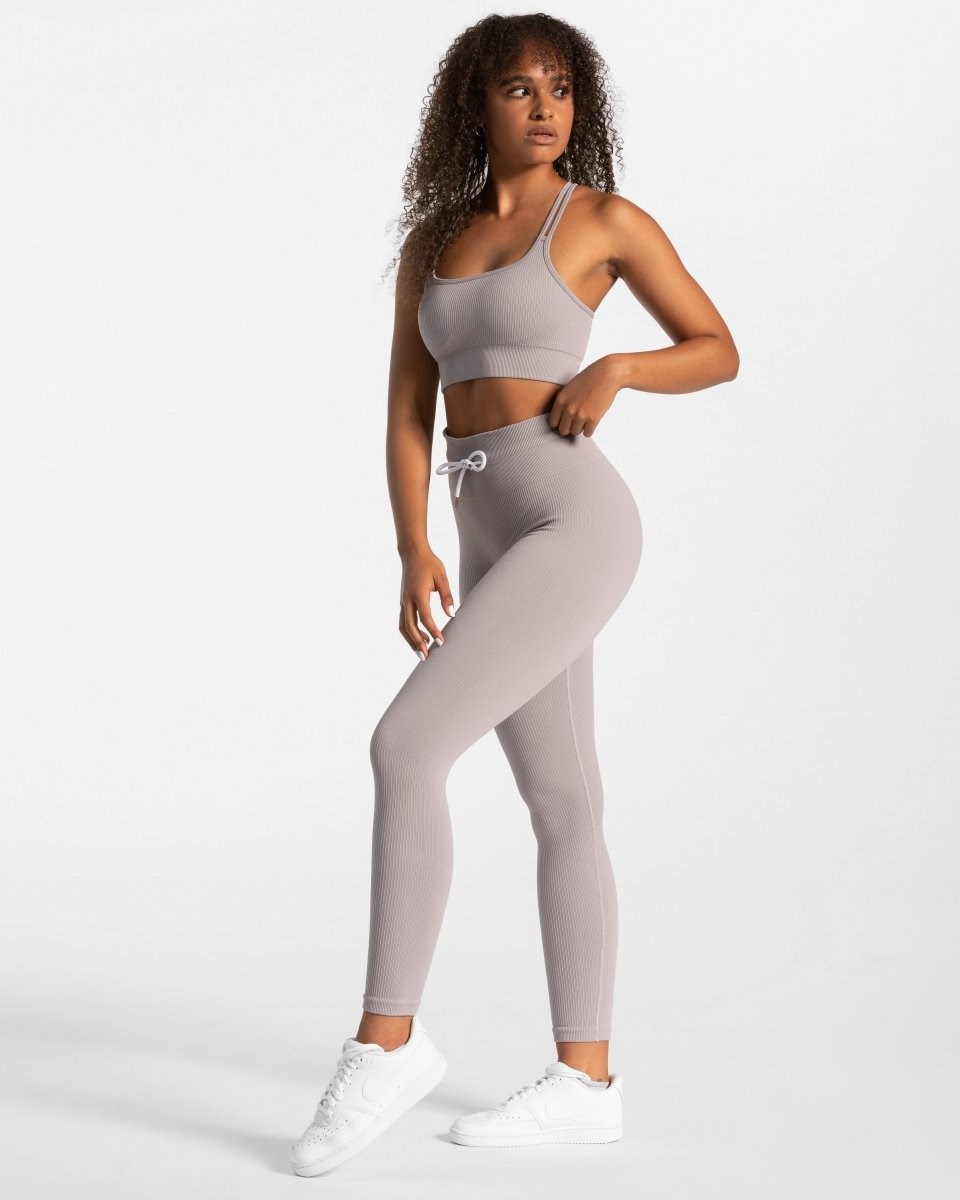 TEVEO Nervuré Leggings Stone | 80613ZHRM