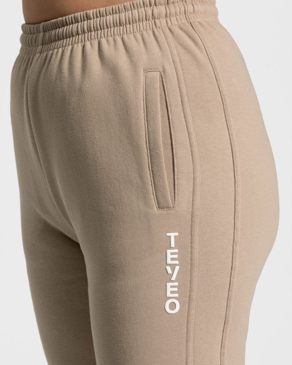 TEVEO Sassy Slit Jogger Beige | 45012TCFO