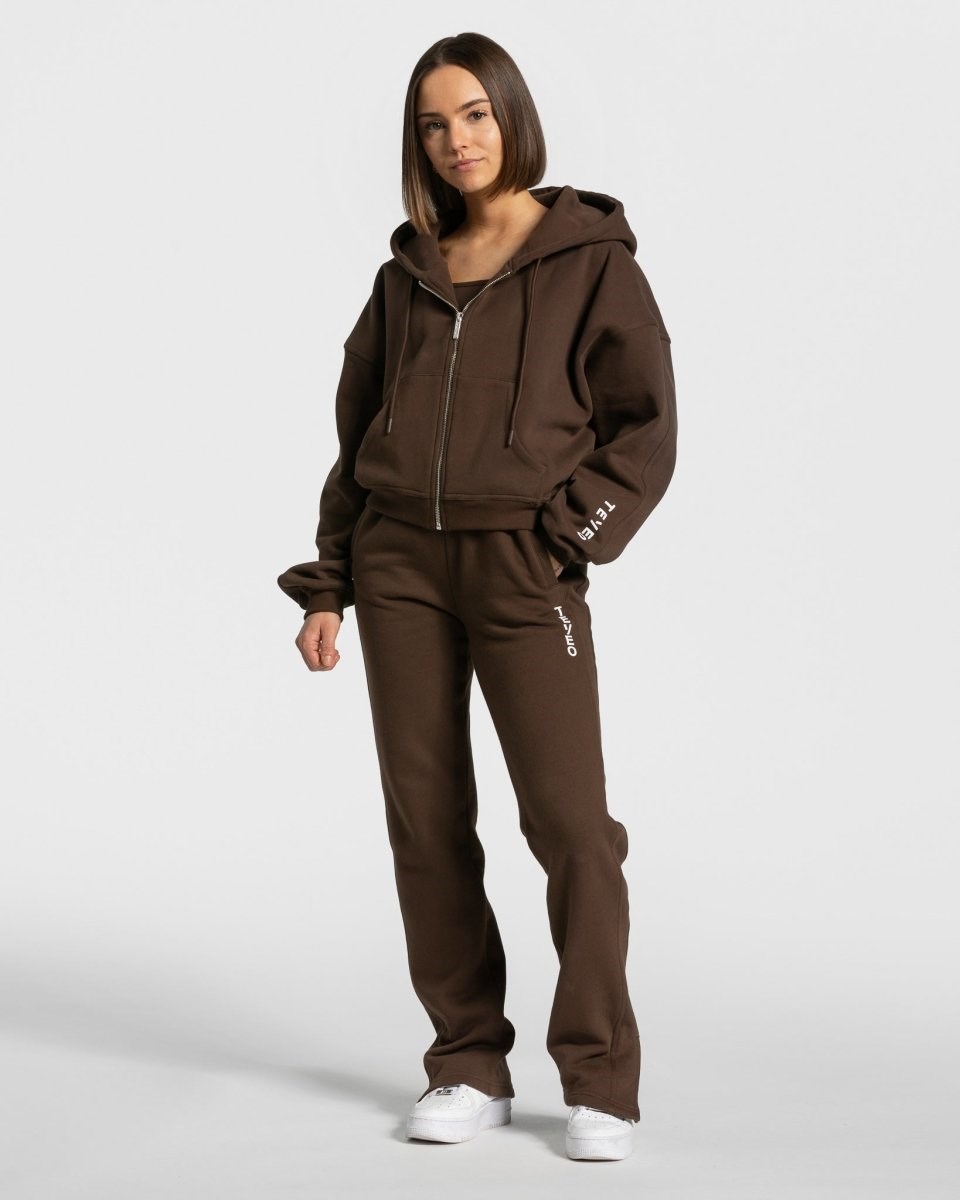 TEVEO Sassy Zip Hoodie Braun | 10538WUXS