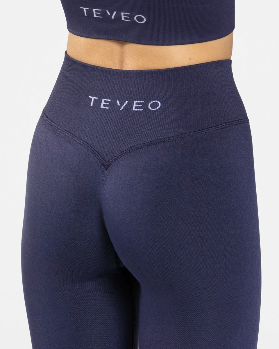 TEVEO Sensation Leggings Bleu Foncé | 26379ICEU