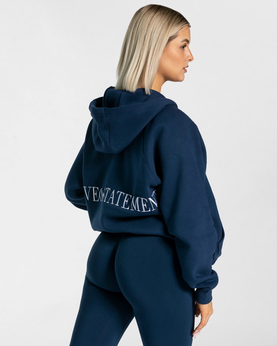 TEVEO Statement Oversized Jackets Bleu Foncé | 12360JQVS