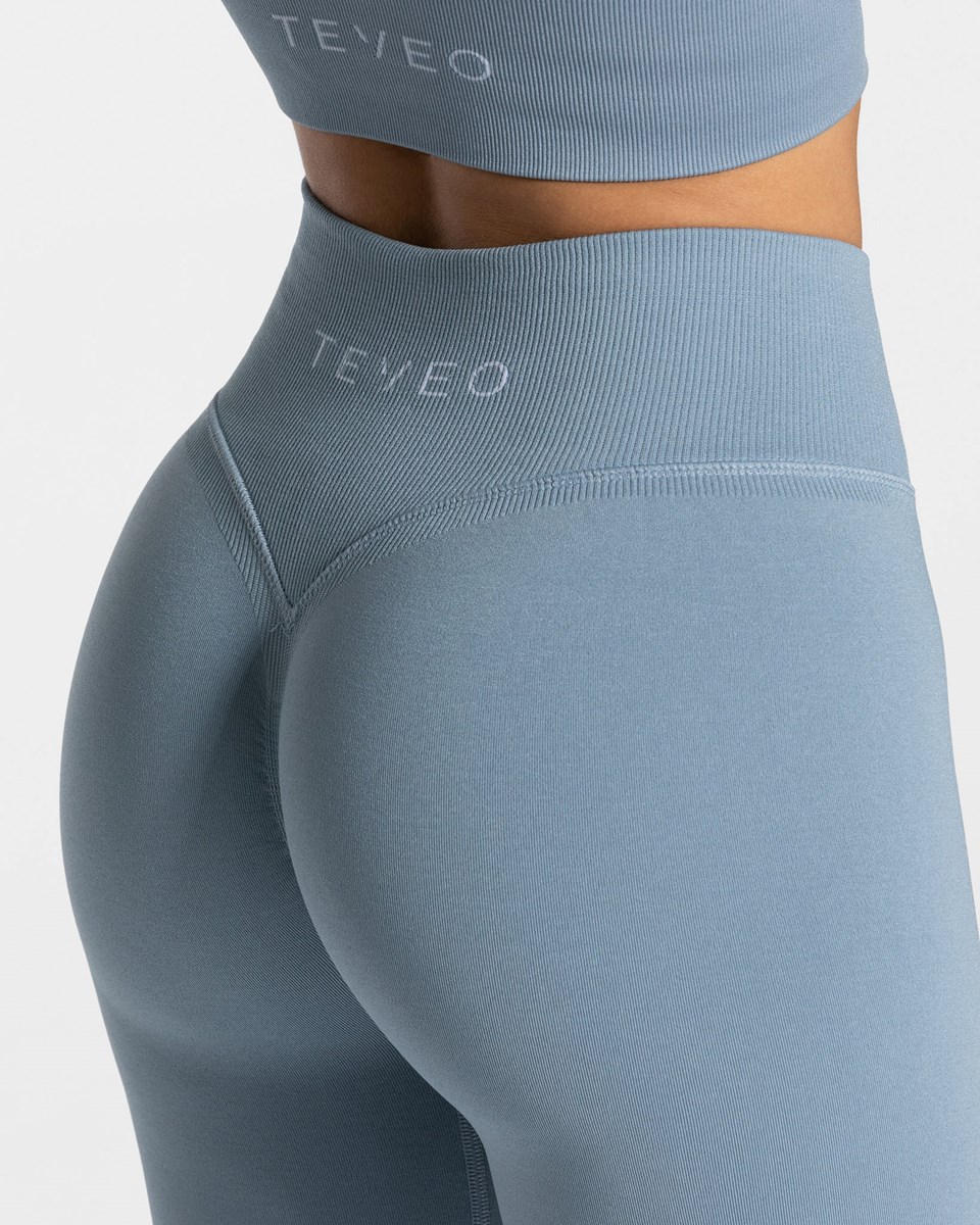 TEVEO Statement Scrunch Leggings Bleu | 67509SFOW