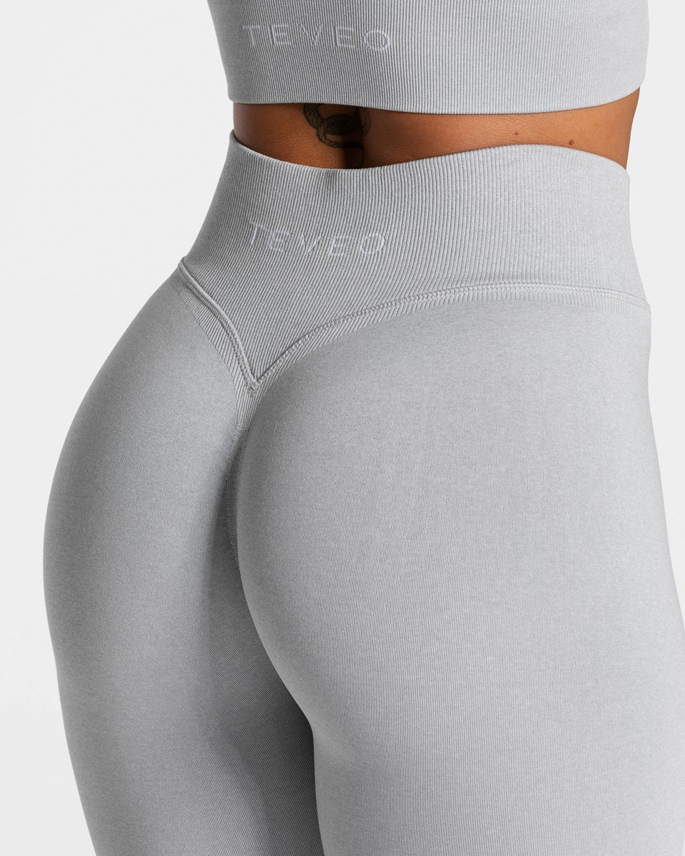 TEVEO Statement Scrunch Leggings Grise Clair | 94106QJKL