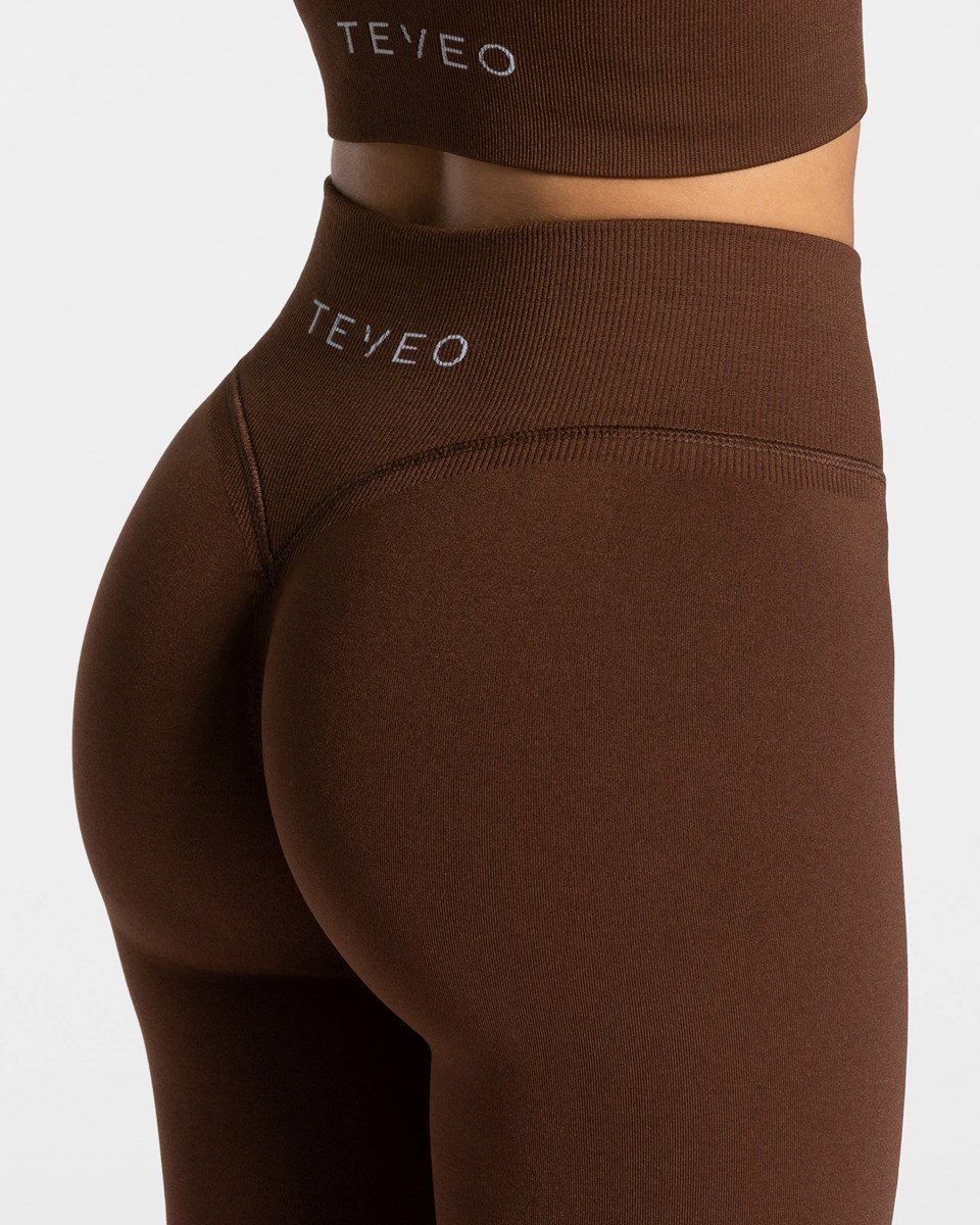 TEVEO Statement Scrunch Leggings Kaffee | 26931GMBL