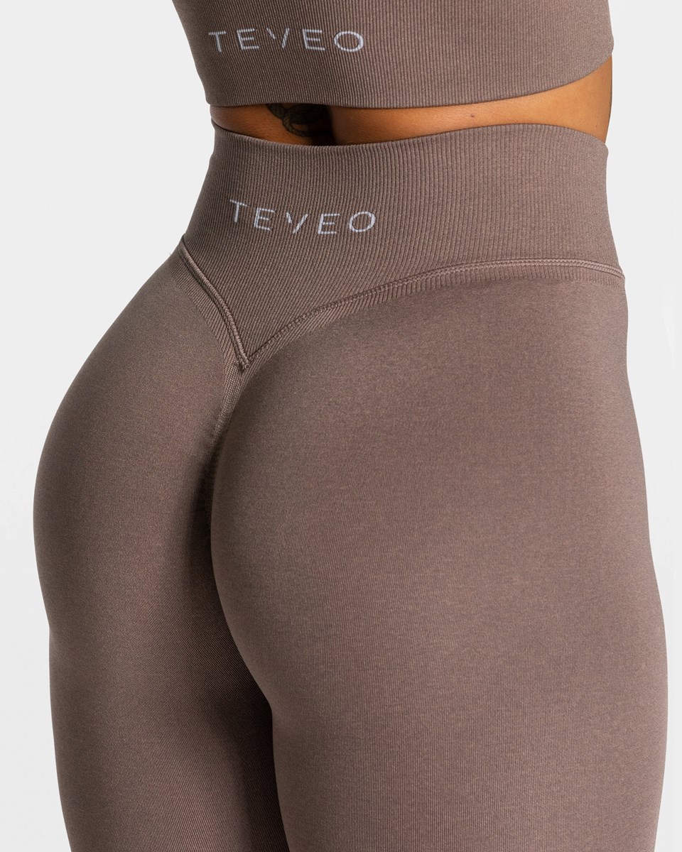 TEVEO Statement Scrunch Leggings Mokka | 46503WHEY