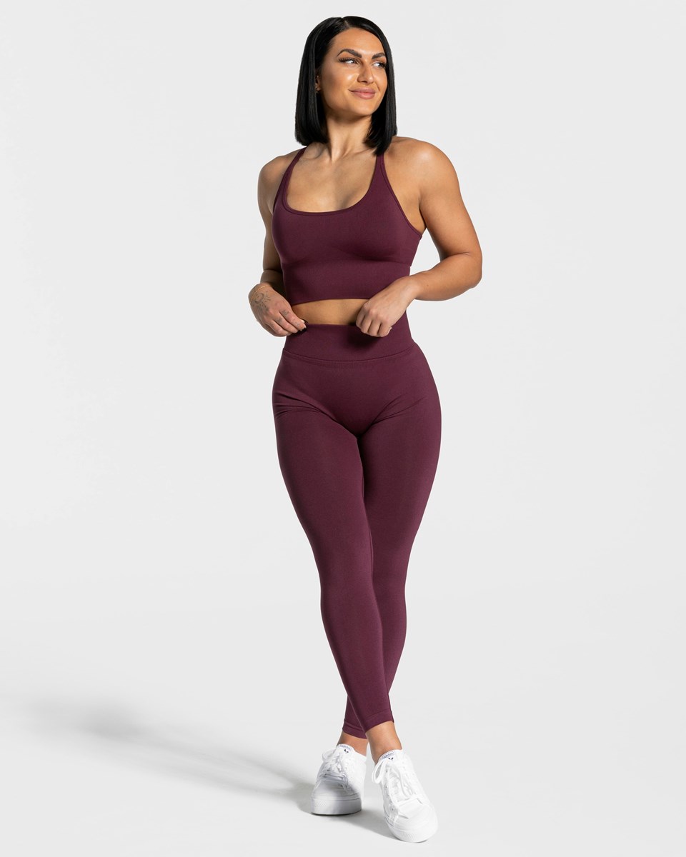 TEVEO Statement Scrunch Leggings Pflaume | 32501TYBO