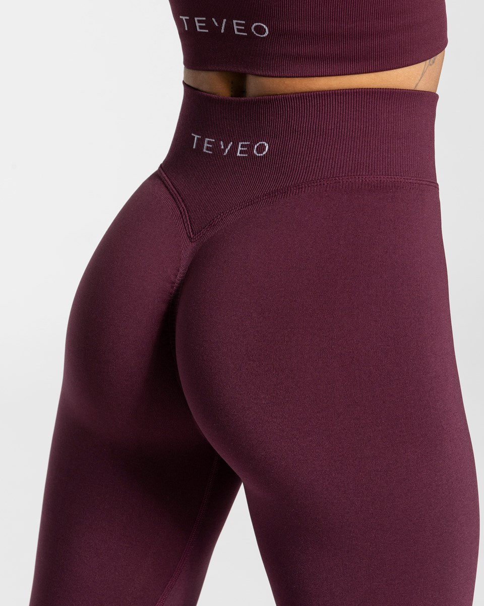 TEVEO Statement Scrunch Leggings Pflaume | 32501TYBO