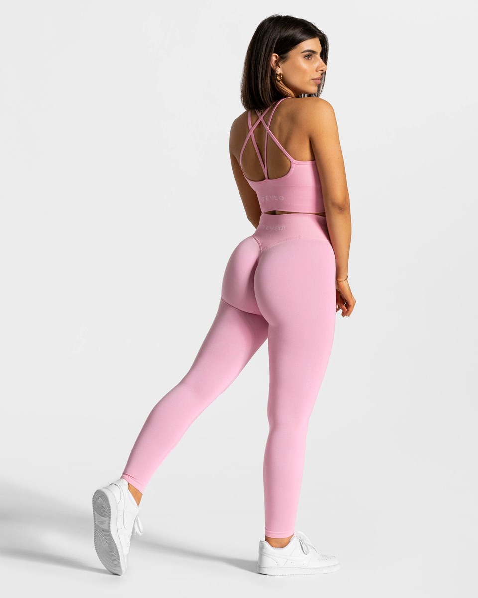 TEVEO Statement Scrunch Leggings Rose | 70694YQBZ