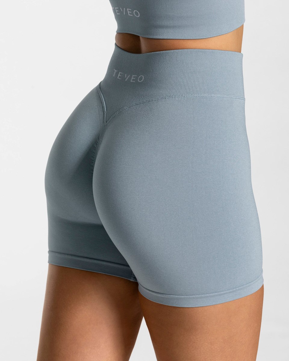 TEVEO Statement Scrunch Shorts Bleu | 70286CAYD