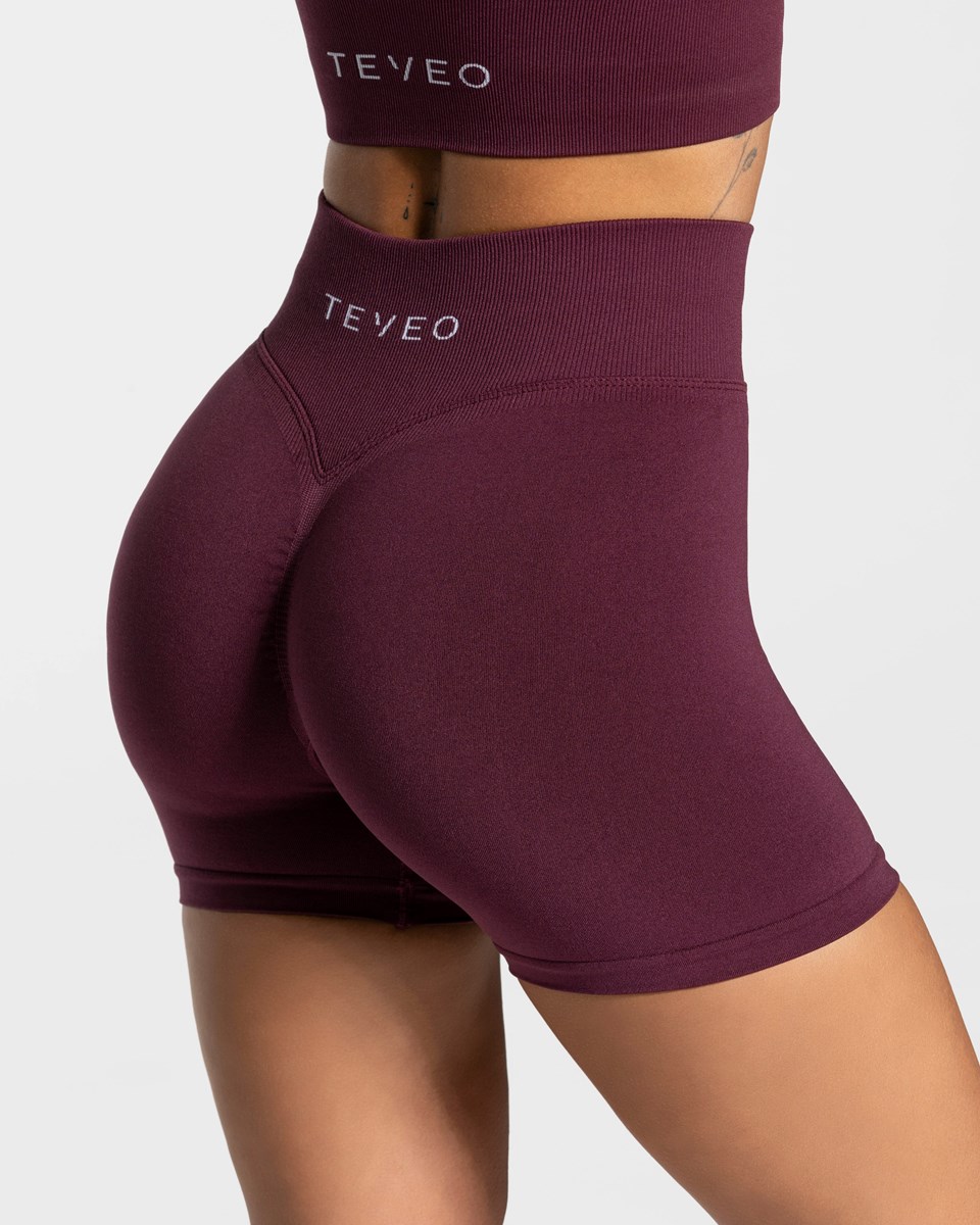 TEVEO Statement Scrunch Shorts Pflaume | 75329GREJ