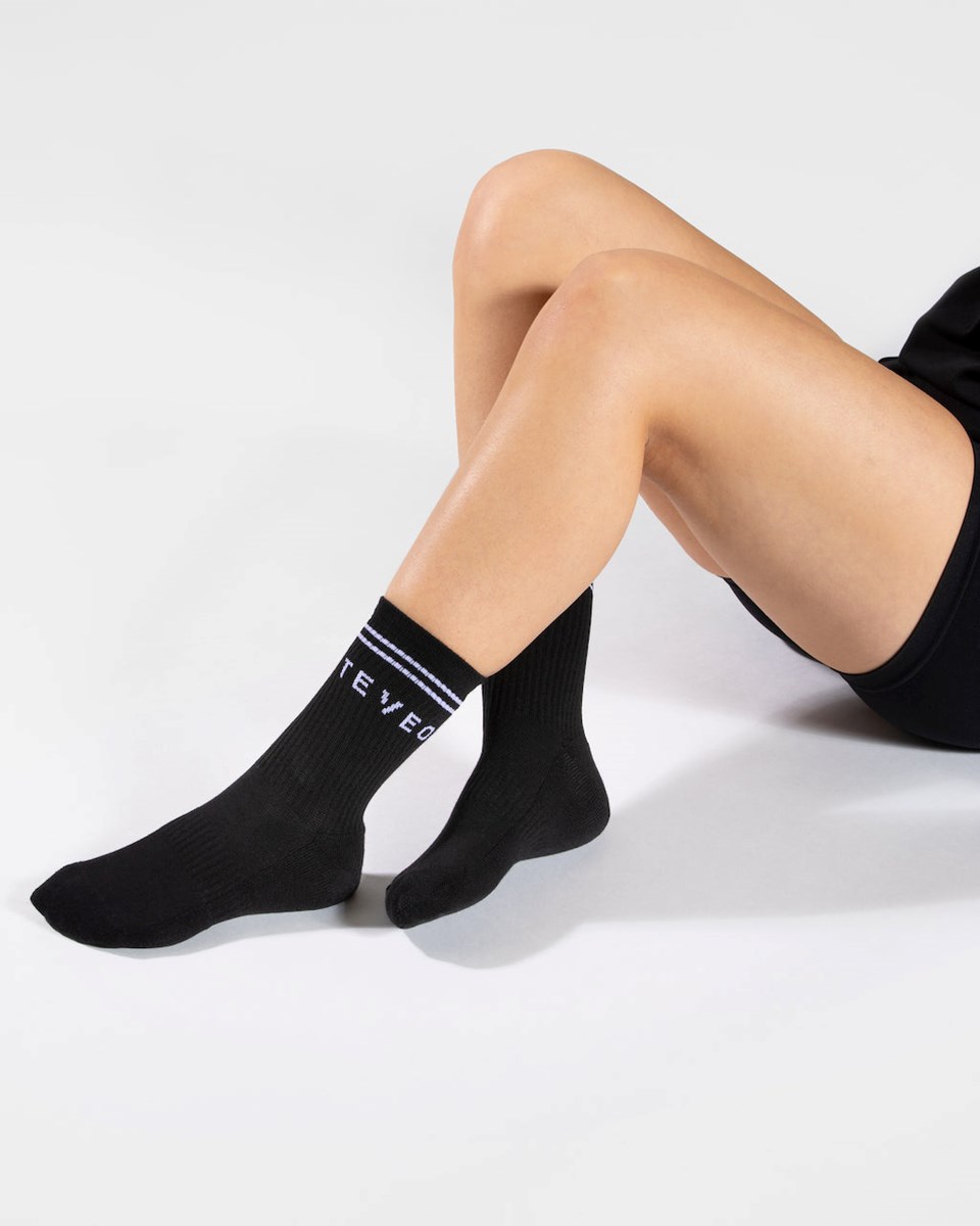 TEVEO TEVEO Crew Socken (2er) Noir | 50627SUAC