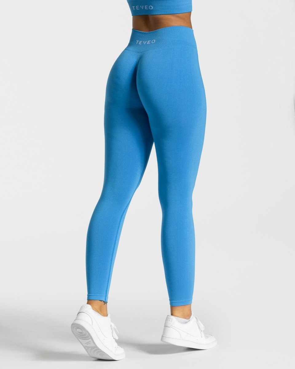 TEVEO Timeless Scrunch Leggings Bleu | 72539FBSP