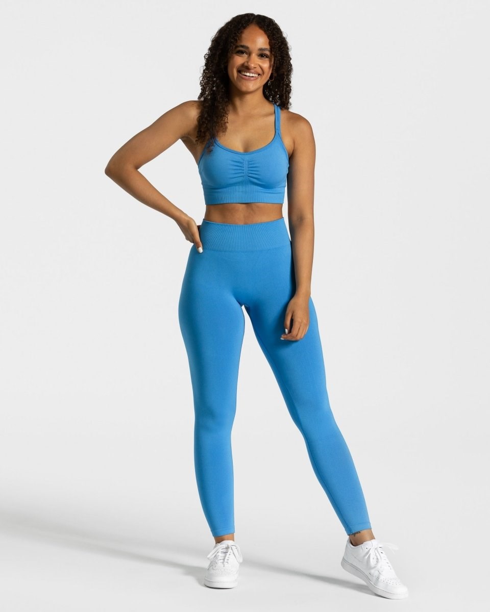 TEVEO Timeless Scrunch Leggings Bleu | 72539FBSP