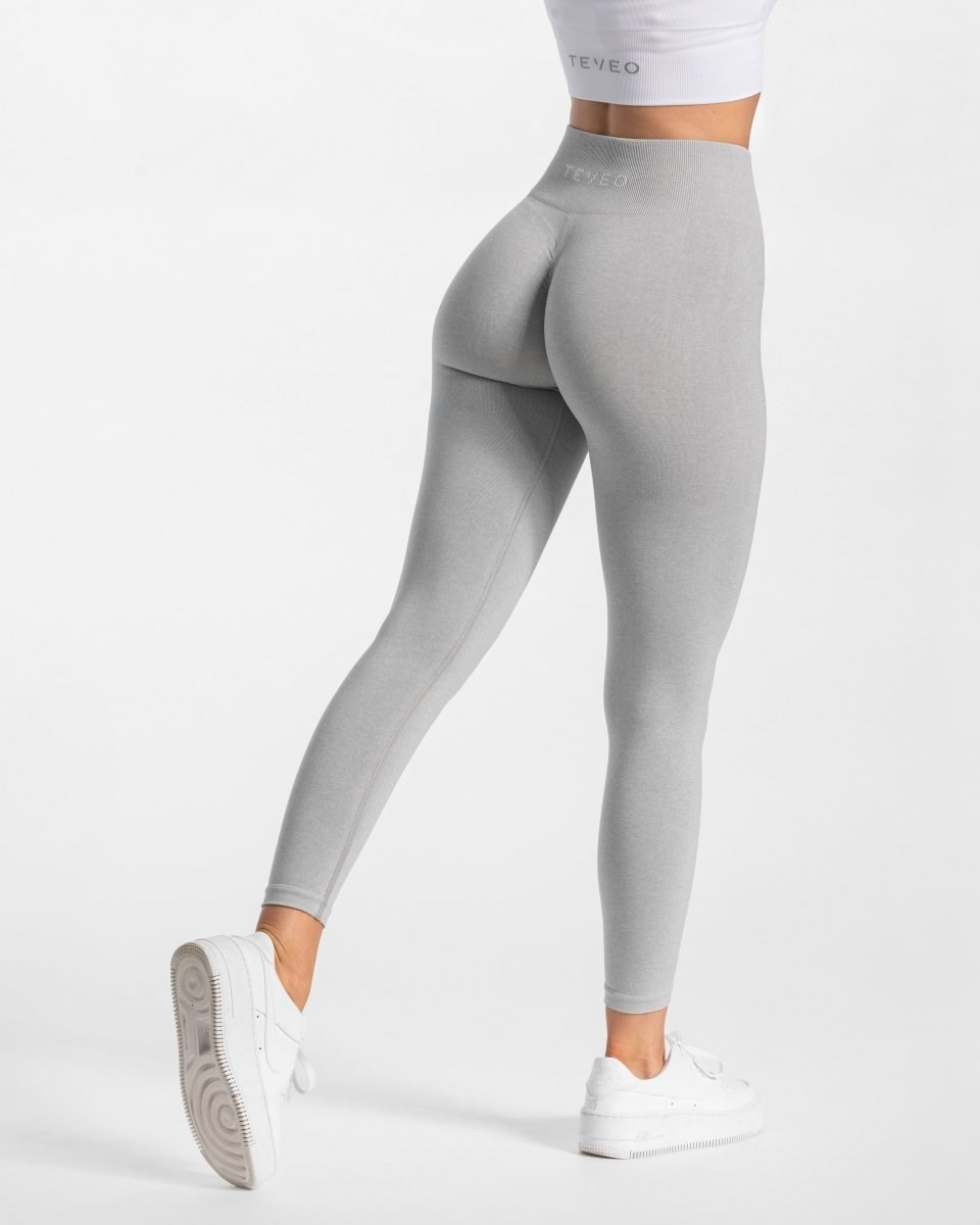 TEVEO Timeless Scrunch Leggings Grise Clair | 17849HQKM