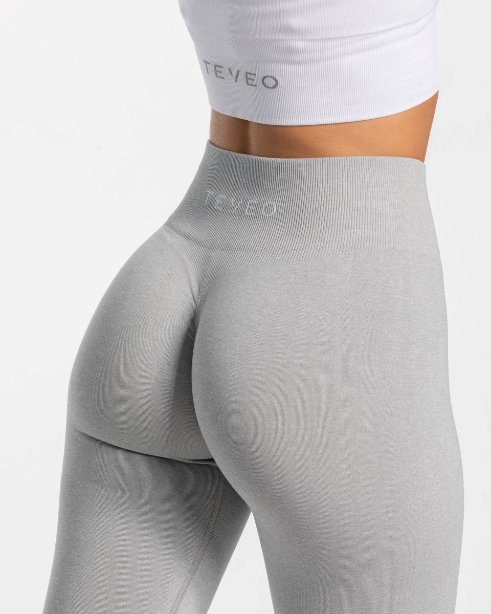 TEVEO Timeless Scrunch Leggings Grise Clair | 17849HQKM