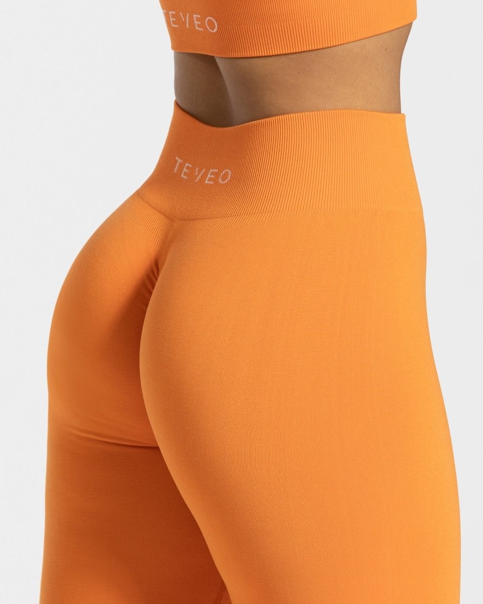 TEVEO Timeless Scrunch Leggings Orange | 84765OFNT