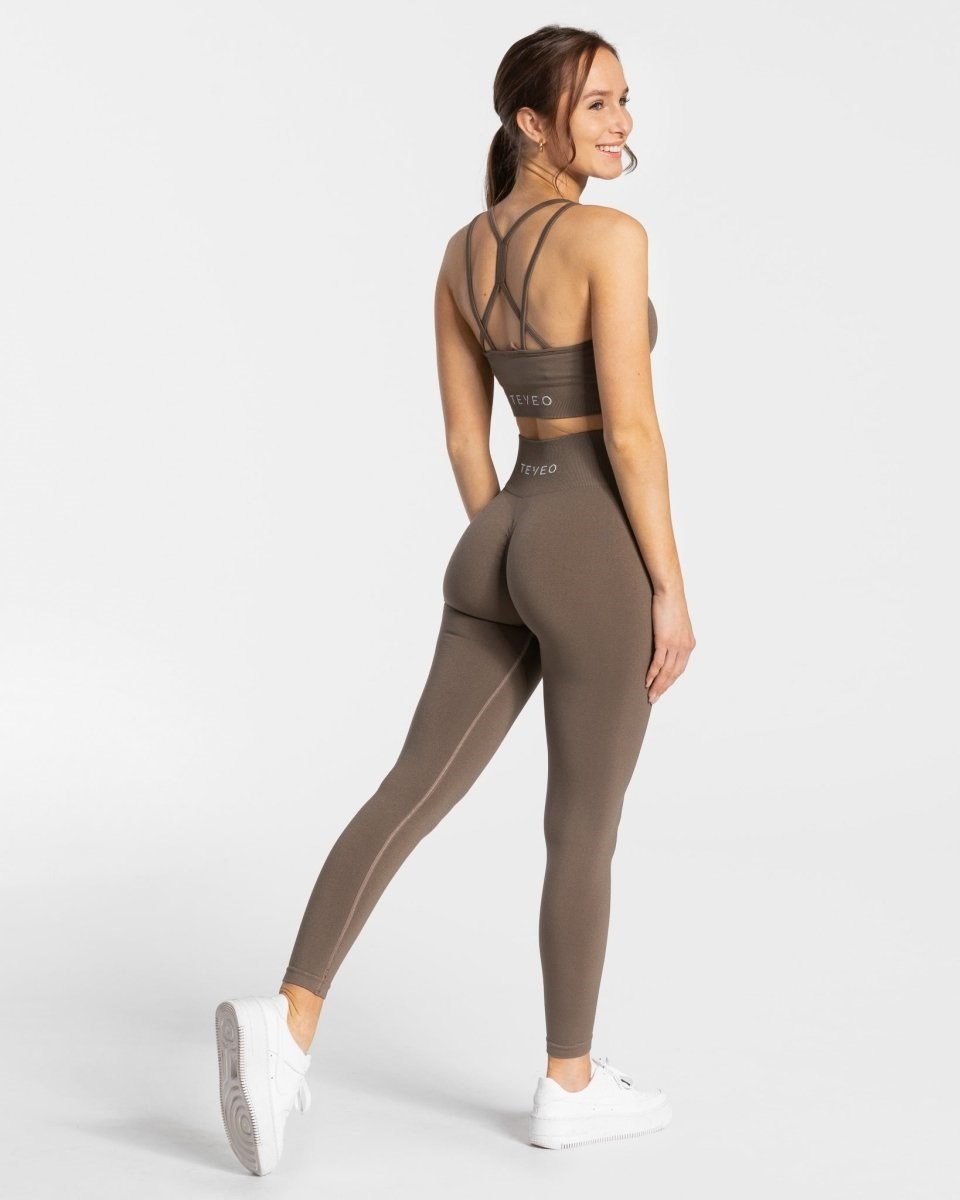 TEVEO Timeless Scrunch Leggings Taupe | 08231EOPW